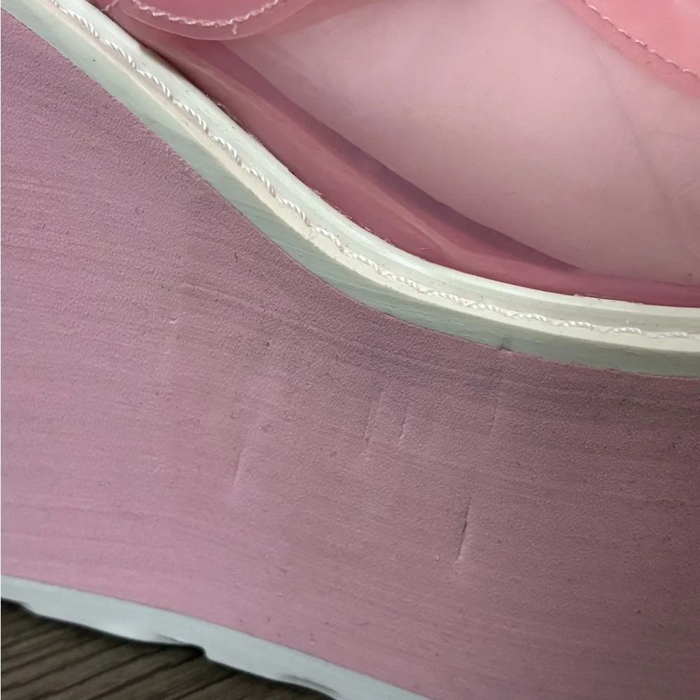 Demonia Swing-230C Clear Baby Pink Lovesick Trinity Boots